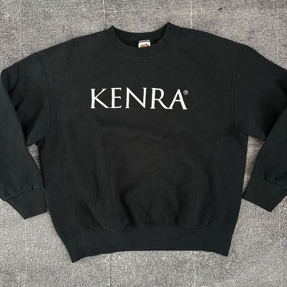 Men's Vintage 90's Kenra Professional Hair Care Black Crewneck Sweatshirt Sz L
